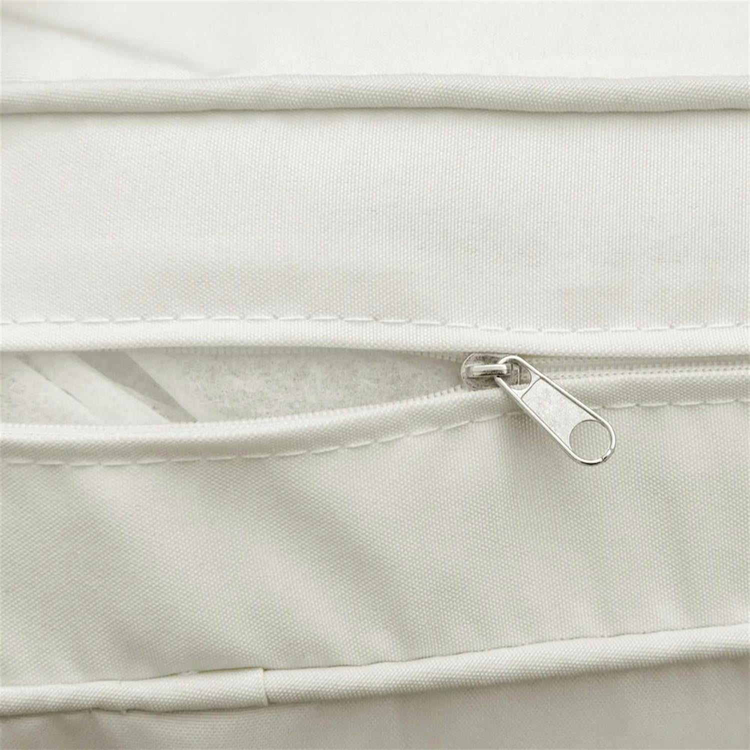 Demi Bonn Outdoor PE Rattan Wicker Recliner with Soft Pillow, Garden Relaxing Swing Chair, Durable Lounge Seat Furniture for Patio, Garden, White