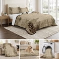 thumbnail image 6 of Quilts King Size, Fall Forest Pine Soft Comforter Bedding Set for Bed, Autumn Vintage Pine Cones Botanical Lightweight Quilted Bedspread with Pillow Cover(2 Pieces) for All Season, 96x106 Inch, 6 of 9