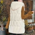 thumbnail image 4 of Busydd Womens Winter Vest Solid Color Warm Puffer Vest Zip Up Sleeveless Hooded Gilet Casual Lightweight Puffy Outerwear Jackets with Pockets L-4XL, 4 of 8