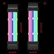 ARGB PSU Power Supply Extension Cable RGB Flow ATX 24Pin GPU Dual Triple 8Pin Cord Motherboard Extension Cable for PC