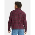 thumbnail image 3 of No Boundaries Collared Cotton Boxy Cropped Fit Flannel Shirt, Men's and Big Men's Sizes XS-5XL, 3 of 5