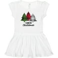 thumbnail image 3 of Inktastic Country Christmas Plaid Trees Girls Baby Dress, 3 of 5