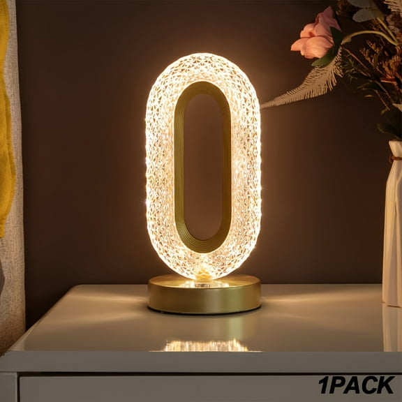 [Touch Control] Bedside Touch Control Table Lamp | 2pcs/1pc | Silvery | Cordless Rechargeable, 3-Levels Brightness | Desk Lamp, Bedside Lamp, Dining Room