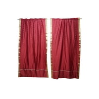 Mogul 2 Burgundy Curtains Rod Pocket Sari Curtains Panels Boho Indi Gypsy Home Decor Interiors 84 inch