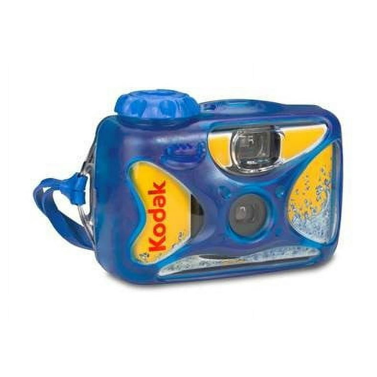 Paquete de cámara desechable Kodak Water Sport impermeable de 1.378 in de  un solo uso (ISO-800) - 27 exposiciones con paño de microfibra