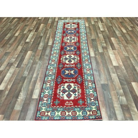 Bloomsbury Market Evan Kazak Hand Woven Wool Red Fringe Area Rug Bloomsbury Market Evan Kazak Hand Woven Wool Red Fringe Area Rug