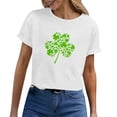 thumbnail image 2 of Baqcunre T Shirts for Women,Sweatshirt Womens Cute Trendy Shirt Casual Short Sleeve Pullover Tops,St. Patrick's Day Shirts for Women Womens Tops,Graphic Tees for Women White S-3XL, 2 of 6