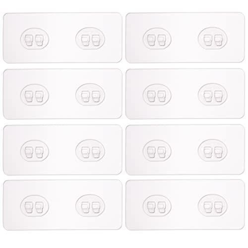 8 Pack Shower Caddy Adhesive for Replacement,Strong Transparent Adhesive for Shower Caddy Sticky Pads,No Drilling for Corner Shelf Basket,Bathroom Storage Shelves,Kitchen Racks and Soap Holder