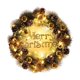 thumbnail image 2 of Corona de Navidad de plástico verde | Decoraciones de oro | Conos de pinaster | Estilo natural hecho a mano | 30x30x9cm | Decoración navideña única para el hogar | Guirnalda festiva duradera, 2 of 6