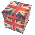 thumbnail image 3 of KAKOWELY Folding Storage Stool Ottoman Footstool with Storage Box Function,11.81"X11.81"X11.81", 3 of 4