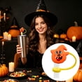 thumbnail image 2 of 10Pcs Halloween Straw Cover Cap, Pumpkin Ghost Straw, Reusable Cute Ghost Drinking Straw Topper Accessories, Portable Protector Plugs Decorations Gifts for Party Halloween, 2 of 7