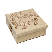 Gryphon Griffin Mythical Creature Square Rubber Stamp Stamping Scrapbooking Crafting - Small 1.25in