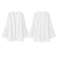 thumbnail image 4 of Women's Lace Cover-Up V-Neck Flared Sleeve Beach Tunic, 4 of 7
