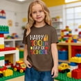 thumbnail image 5 of shqvo Little Girl Shirts 5t 100th Day Of School Graphic Short Sleeve School Spirits Trendy Back To School Shirt T Shirt for Boys and Girls, 5 of 7