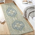 thumbnail image 5 of 2x5 Washable Long Runner Rug, Soft Non Slip Low Profile Vintage Oriental Hallway Rug for Kitchen Bedroom Entryway, Sage Green&Blue, 5 of 6