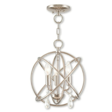 - Livex Lighting Aria 3 Light Convertible Mini Chandelier/Ceiling Mount