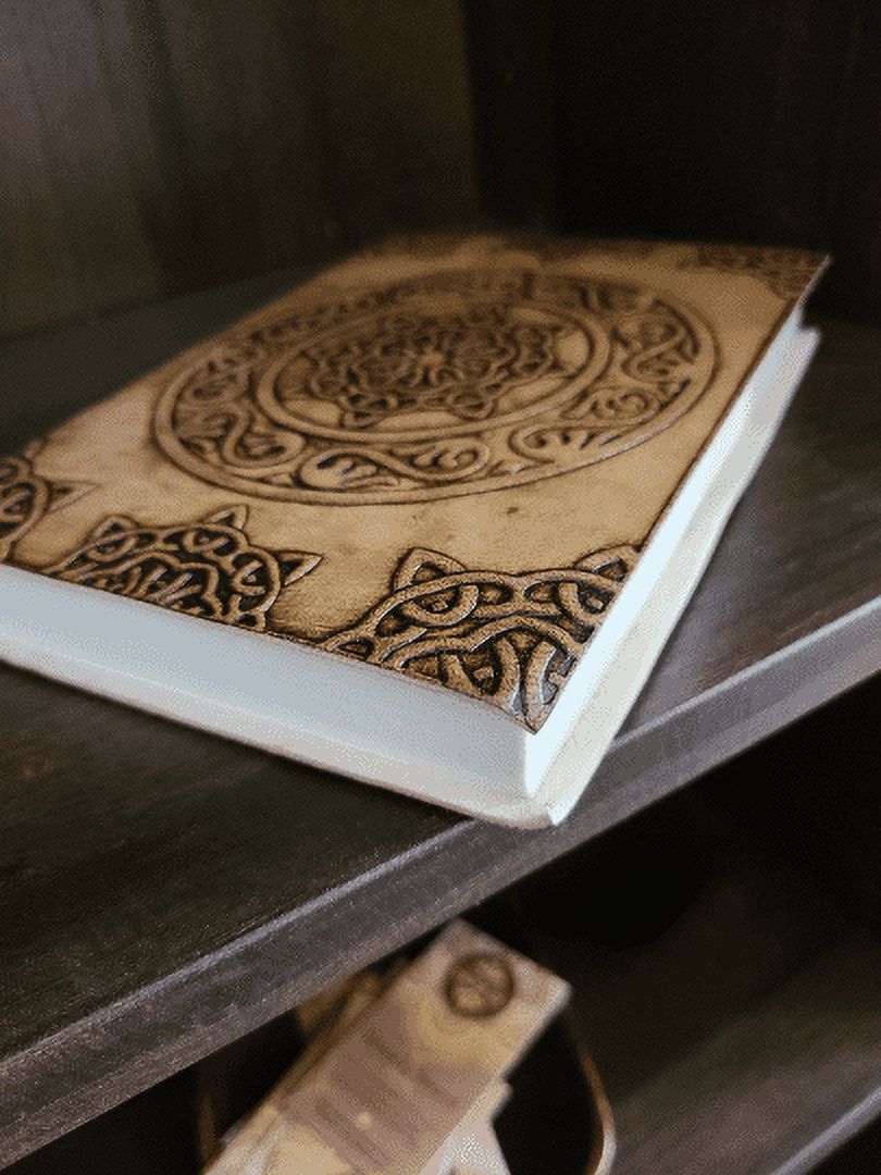 Status Co. Mandala Leather Book Journal, Leather Book Journal, Mandala Notebook, Leather Notebook, Leather Mandala Journal, Mandala Writing Journal
