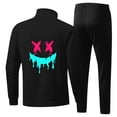 thumbnail image 3 of guisaled Mens Sweatsuit Zip Up Stand Collar Jacket Athletic 2 Pieces Tracksuit Casual Jogging Sweat Suit Workout Sports Set Sportswear, 3 of 5