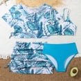 thumbnail image 2 of WAYUTE Swimsuit for Girls 4 Piece Sets for Teen Sun Protection Stylish Printed Comfortable Fit Swimwear Summer Beach, 2 of 3