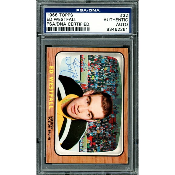 Ed Westfall Autographed 1966-67 Topps Card #32 Boston Bruins PSA/DNA #83462261