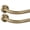 Antique Bronze-28-48" & 2PCS, variant on Matte Black 28-48" Adjustable Disc Curtain Rod with Aluminum Finials and Brackets