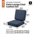 thumbnail image 3 of Classic Accessories Montlake FadeSafe Water-Resistant Patio Cushion Set, 21 x 20 x 4 inch, Heather Indigo, 3 of 19