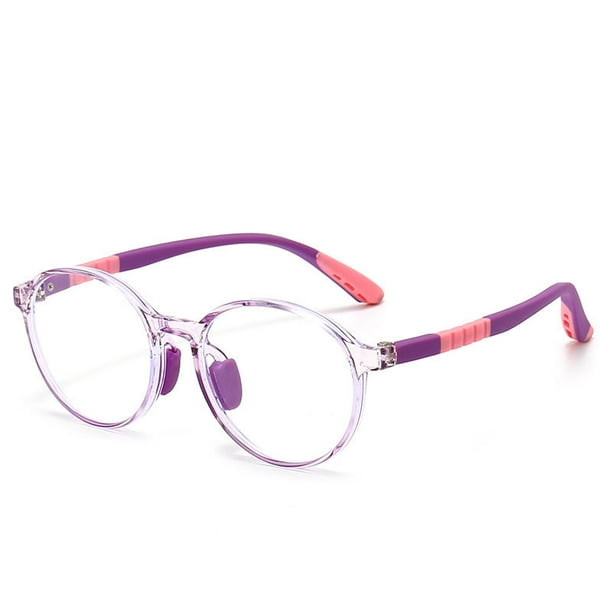 Gafas para niños, gafas anti luz azul para hombres y mujeres, gafas planas TR90 para estudiantes, montura redonda