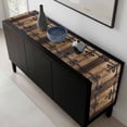 thumbnail image 5 of Rustic Wooden Door Table Runner 72 Inches Long, Brown Black Farmhouse Country Vintage Kitchen Coffee Dining Table Decoration for Home Party Birthday Wedding Home Decor 18x72 Inches, 5 of 8
