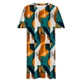 thumbnail image 4 of YuXingFu Denim Dress Plus Size Maxi V-Neck Plus Size Womens Dress Short Sleeve Flowy Long Casual Summer Multicolor L, 4 of 8