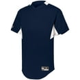 thumbnail image 2 of Holloway Sportswear M Boys  Game7 Two-Button Baseball Jersey Navy/White 221224, 2 of 2