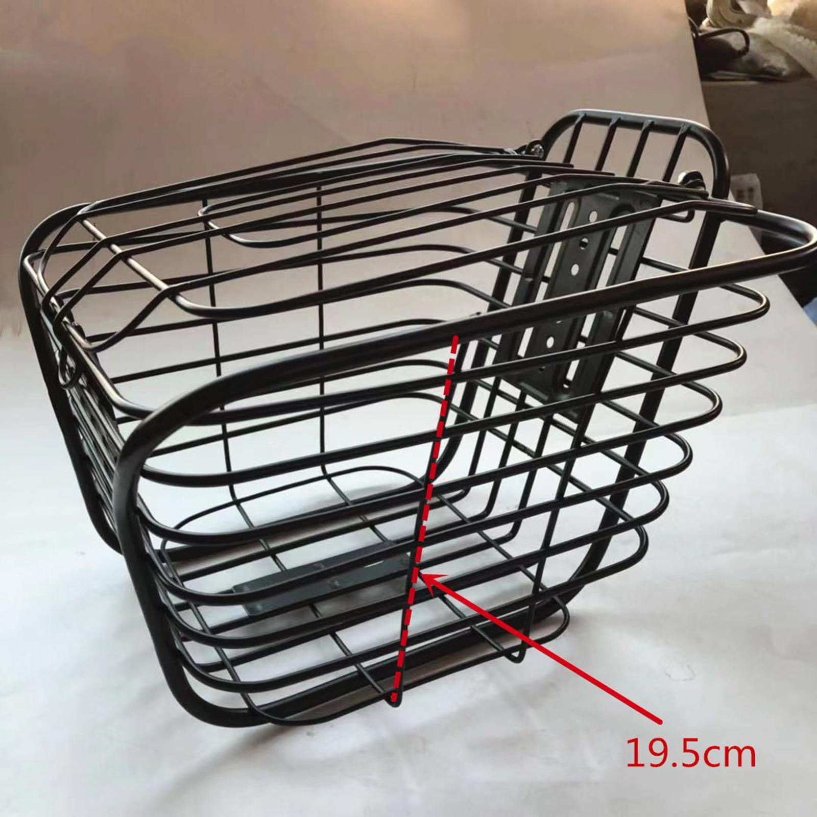 Lipstore Bike Front Basket Riding Storage Gadget For Electric Bike Universal Durable Black 29cmx29cm