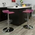 thumbnail image 3 of Home Square Backless Vinyl Upholstery Bar Stool in Purple - Set of 2, 3 of 6
