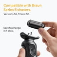 thumbnail image 5 of 54B Electric Shaver Replacement Heads Compatible with Braun Series 5 Razors 5118s, 5120s and 5150cs, Black,1 ct, 5 of 5