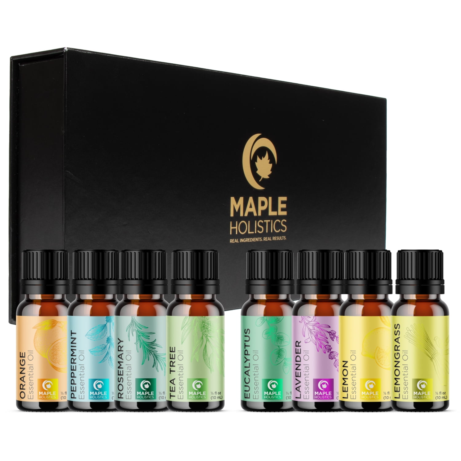 Maple Holistics Essential Oils Set 8 Aromatherapy Essential Oils for