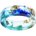 thumbnail image 1 of 8mm Ocean Style Transparent Plastic Resin Wedding Band Cocktail Party Ring, 1 of 3