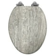 thumbnail image 2 of Home+Solutions Elongated Distressed Wood Decorative Toilet Seat, Gray, 2 of 10