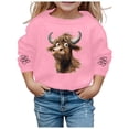 thumbnail image 4 of JHLZHS Girls Hoodie Blankets 8-10 Years Old Girls' Autumn and Winter Cute Cow Print Round Neck Long Sleeve Casual Hoodless Sweatshirt Zip up Hoodie Girls 12, 4 of 4