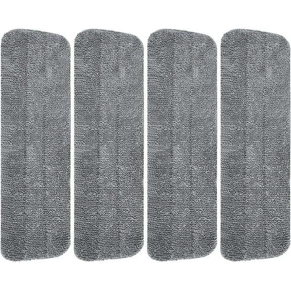 Hometimes Microfiber Mop Pads, 17 Inch Reusable and Washable Microfiber Mop Head Replacement Wet Dry Cleaning Pads for All Hardwood Floors,Fits Universal Velcro Mop Heads