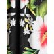 thumbnail image 4 of Más el tamaño de los encajes de ganchillo de la impresión floral del entrecruzamiento Tank Top Rosegal Camisetas sin mangas de talla grande, 4 of 5