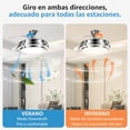 thumbnail image 3 of Aigostar Ventilador de Techo de 42 Pulgadas con Luces, Control Remoto, 6 Velocidades, Brillo y Temperatura Ajustables, Motor Silencioso de Cobre Puro, Función Inversión y Aspas Retráctiles, 3 of 7