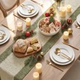 thumbnail image 2 of Sm:)e Rustic Farmhouse Dark Green Paper Braided Table Runner 12x36 Inch, Seasonal Christmas Woven Decoration for Kitchen Dining, Home & Party Use, 2 of 6