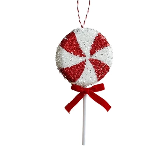 ToyKingdee Candy Cane Hanging Decorations Bulk Christmas Lollipop Ornament Felt Canes Ornaments Candy Christmas Tree for Xmas Tree Home DIY Crafts Holiday Decor