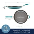 thumbnail image 3 of Rachael Ray Cook + Create 14 inch Aluminum Nonstick Frying Pan, Agave Blue, 3 of 11