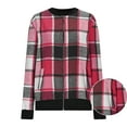 thumbnail image 4 of UQJfacai Girls Plaid Bomber Jacket Fall Lightweight Zip Up Shackets Winter Long Sleeve Casual Outerwear Coats with Pockets 5-15 Years, 4 of 6