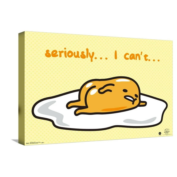 Gudetama - I Can't Canvas Wall Poster, 14.725" x 22.375"