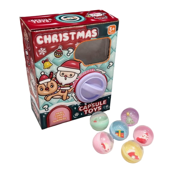 Primegos Automatic Claw Machine for Kids Mini Christmas Egg Dispenser Toy Creative Gacha Machine Educational Egg Picking Tools