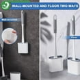 thumbnail image 7 of XUXRUS Silicone Toilet Brush With Holder Set 2 Pack Bathroom Toilet Brush With No-Slip Handle White, 7 of 7