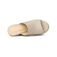 thumbnail image 4 of BLISSFUL STEP Open Toe Espadrille Wedge Heel Platform Slide Sandal for Women Beige 7, 4 of 7