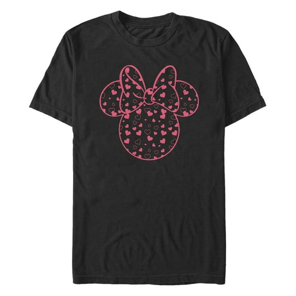 Men's Mickey & Friends Mickey and Friends Minnie Heart Silhouette Graphic Tee Black Small