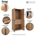 thumbnail image 4 of Lee Wardrobe Closet 2.0 from Engineered Wood in Golden Brown - Set of 2, 4 of 17